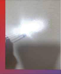 LED 3 mm weiß white Flachkopf